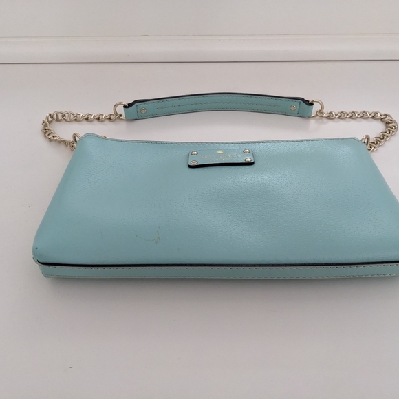EUC! Kate Spade New York Wellesley Byrd Pebbled Leather Shoulder Bag Robins Egg - Picture 3 of 16